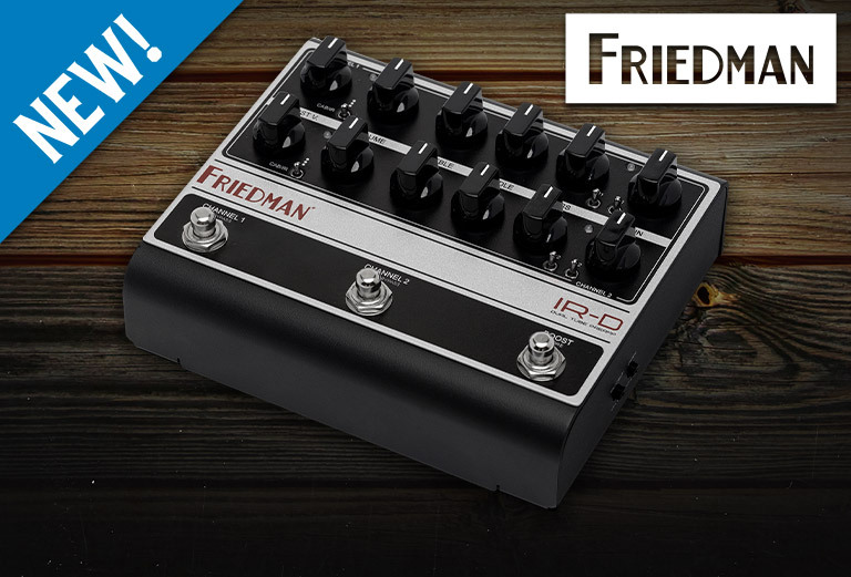 Friedman's old-school Dirty Shirley sound in a tube pedal, complete with power amp & cab simulation! The IR-D is in stock now at Andertons Music Co.