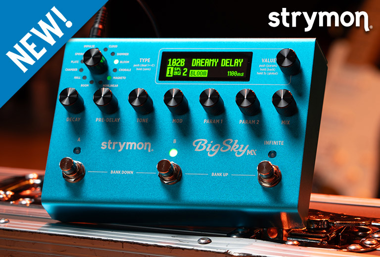 Strymon's flagship Big Sky MX reverb, in stock now at Andertons Music Co!