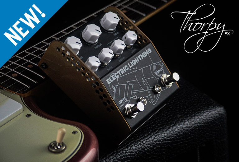 ThorpyFX Electric Lightning Chris Buck overdrive in stock now at Andertons Music Co.